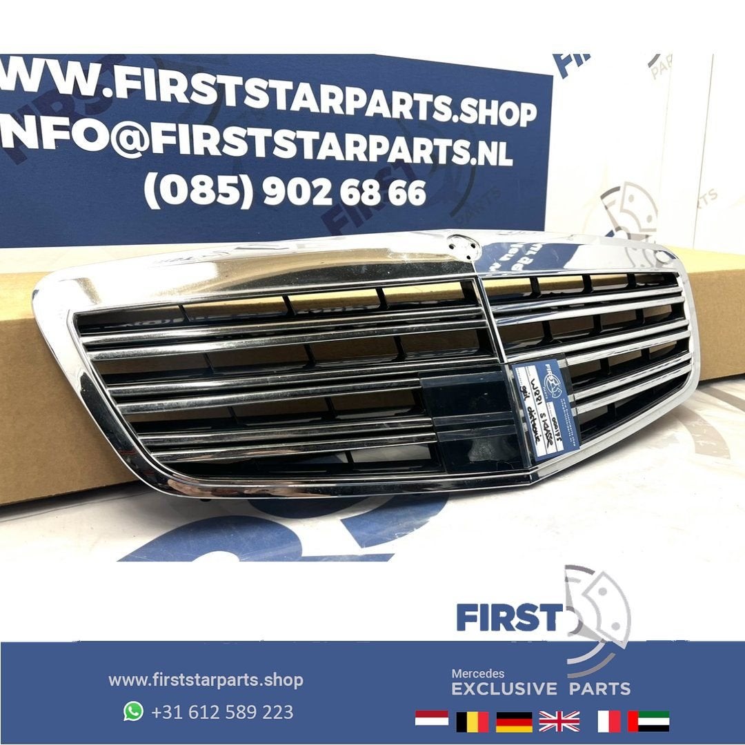 W221 GRIL S65 AMG Mercedes S Klasse 2013 bumper grille distr, Gebruikt, -, Ophalen of Verzenden, -