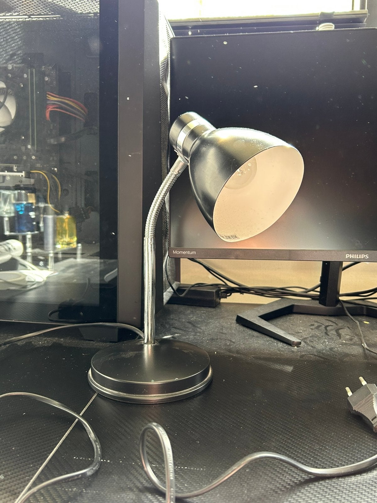 Bureau lamp zwart, Ophalen, Bureaulamp, Zo goed als nieuw, Zwart