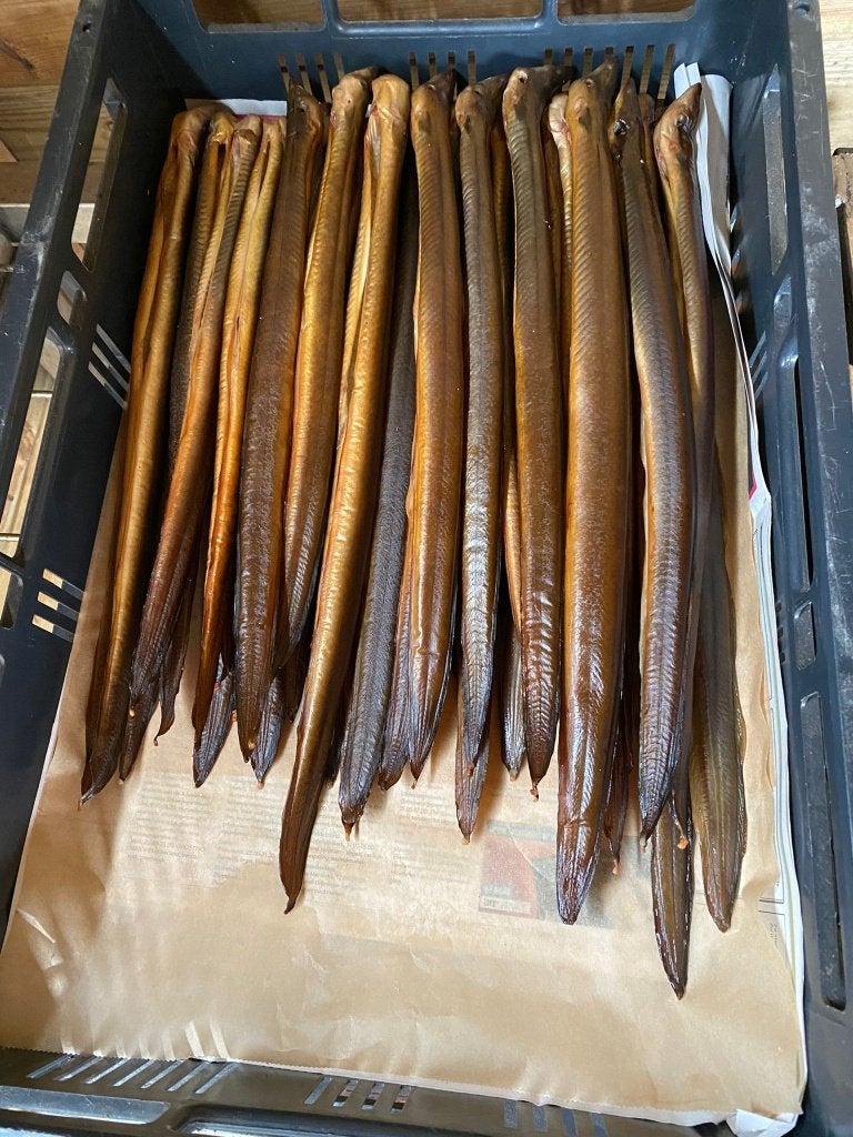 vers gerookte IJsselmeer paling € 17,50, Ophalen