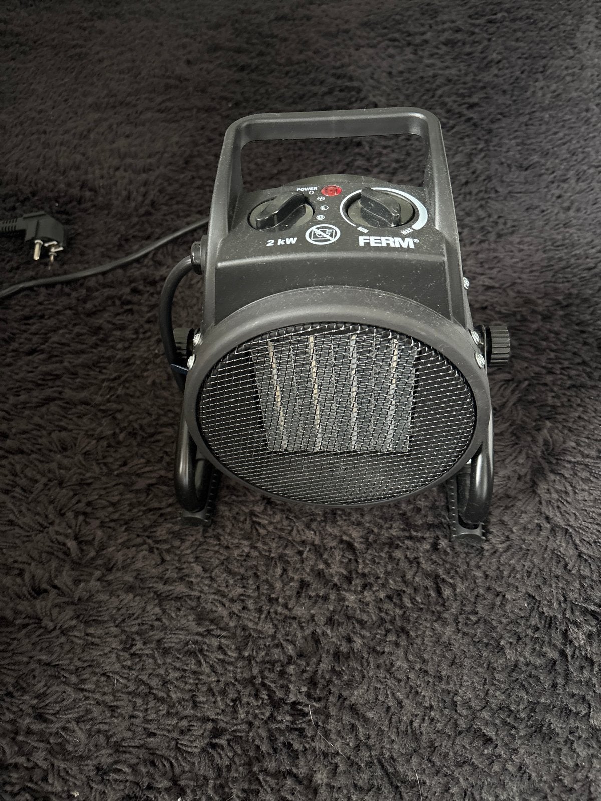Compacte Warmte Kachel 2kW voor Camping/Werkplaats, Gebruikt, Minder dan 30 cm, Kachel, Minder dan 60 cm