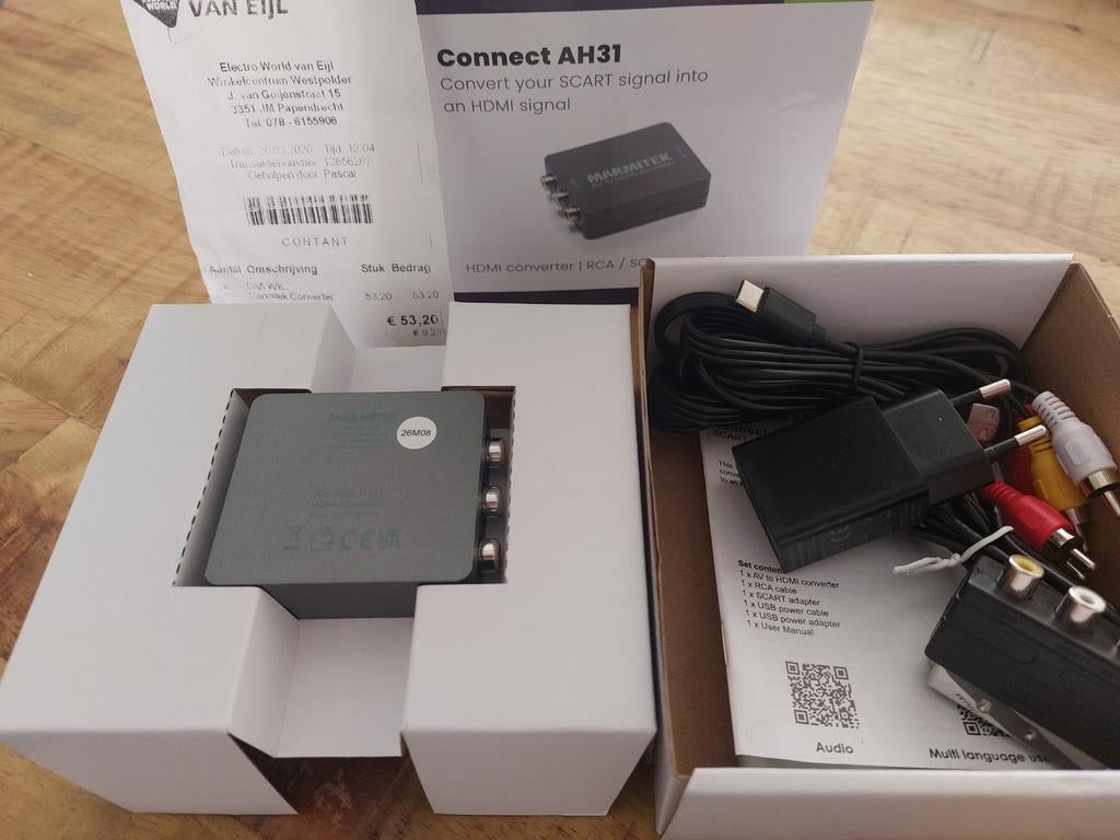 Marmitek Connect AH31 AV naar HDMI converter, Ophalen of Verzenden