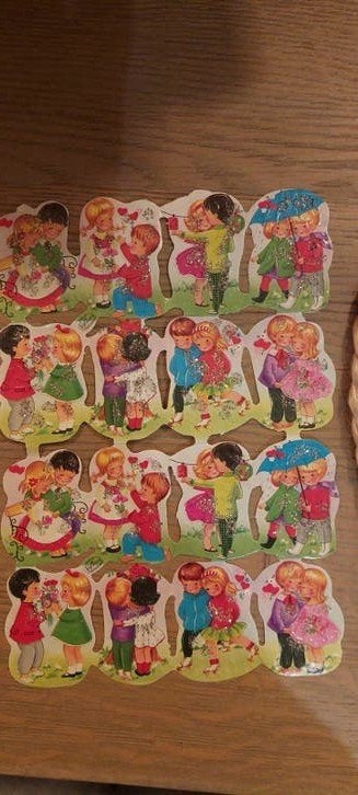 1 oud vel poesie plaatjes en wat losse plaatjes +sticker vel, Verzamelen, Poesieplaatjes, Ophalen of Verzenden