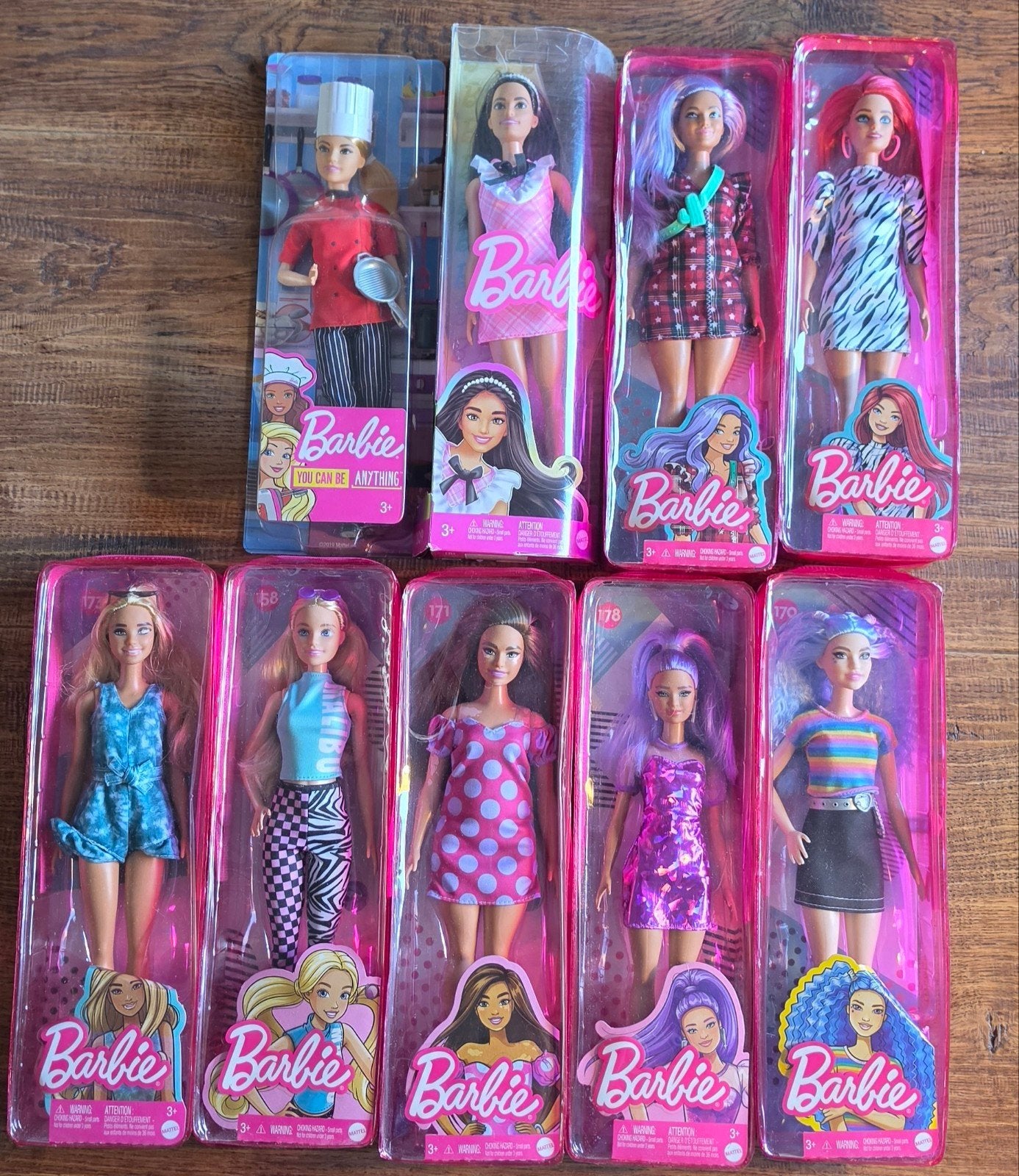 7 Fashionista Barbies + 3 andere popjes, Ophalen of Verzenden, Zo goed als nieuw, Pop
