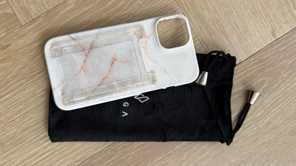 Burga iPhone 13 Hoesje - Wit Marmeren Design, Kunststof, IPhone 13, Hoesje of Tasje, Ophalen of Verzenden