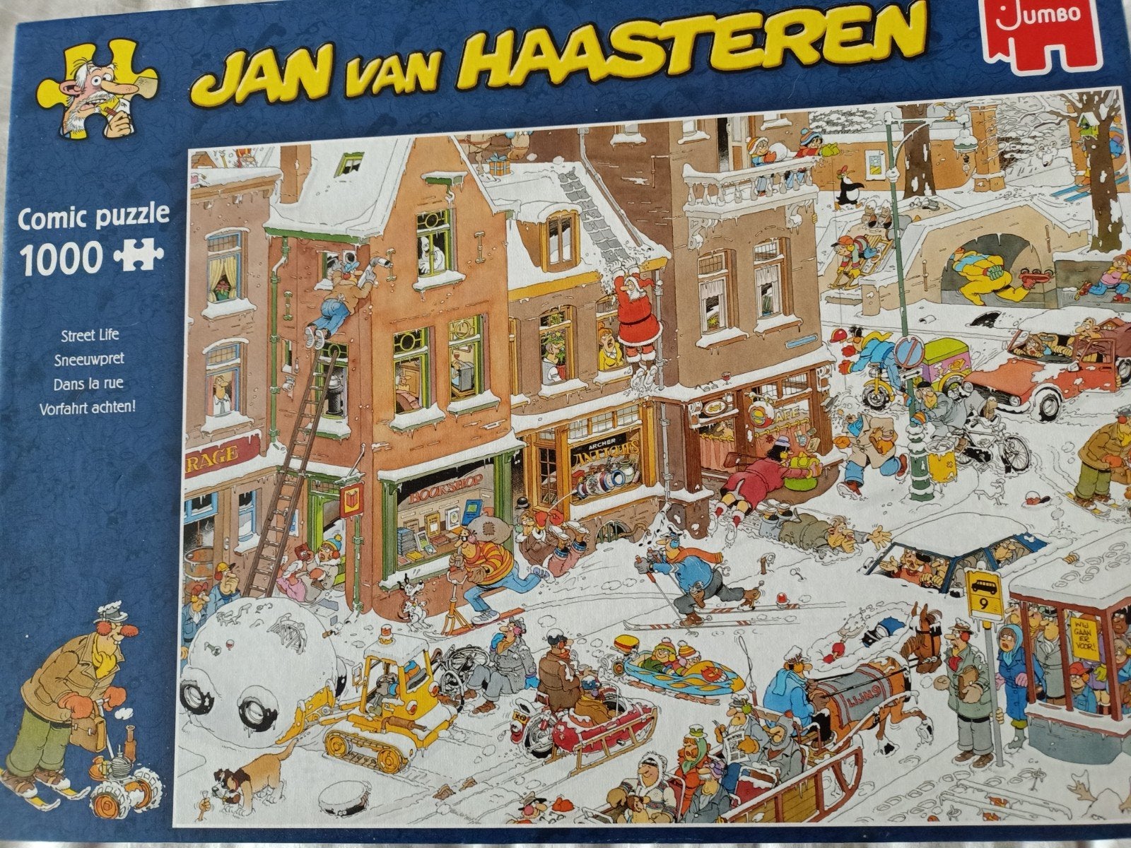 JAN VAN HAASTEREN PUZZEL SNEEUWPRET, Ophalen of Verzenden, 500 t/m 1500 stukjes, Zo goed als nieuw