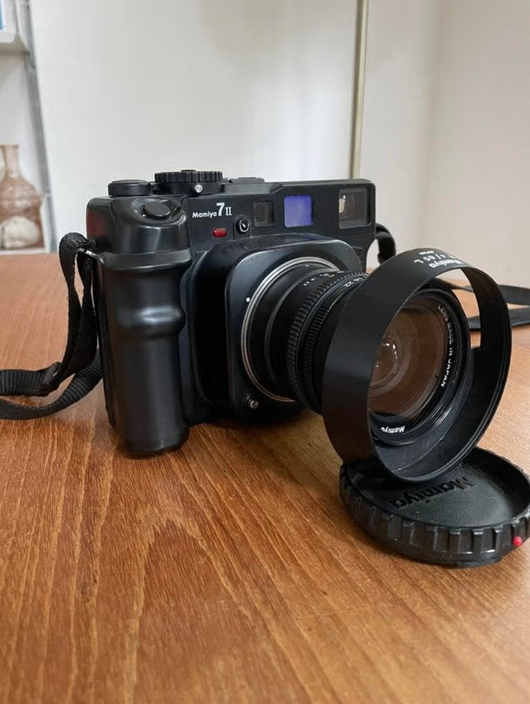 Mamiya 7II met 65 mm lens, Audio, Tv en Foto, Fotocamera's Analoog, Ophalen of Verzenden, Gebruikt, Spiegelreflex, Overige Merken