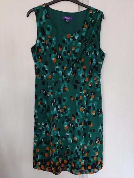 Mexx petrol groene dames jurk met kleurrijke blokjes, Kleding | Dames, Maat 38/40 (M), Mexx, Ophalen of Verzenden, Zo goed als nieuw