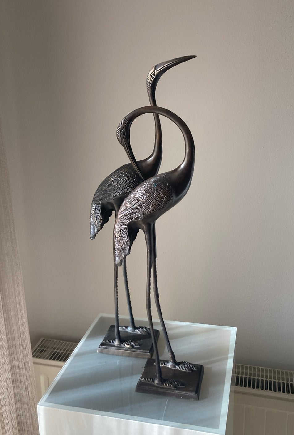 Metalen vogels ( brons ? ), Ophalen