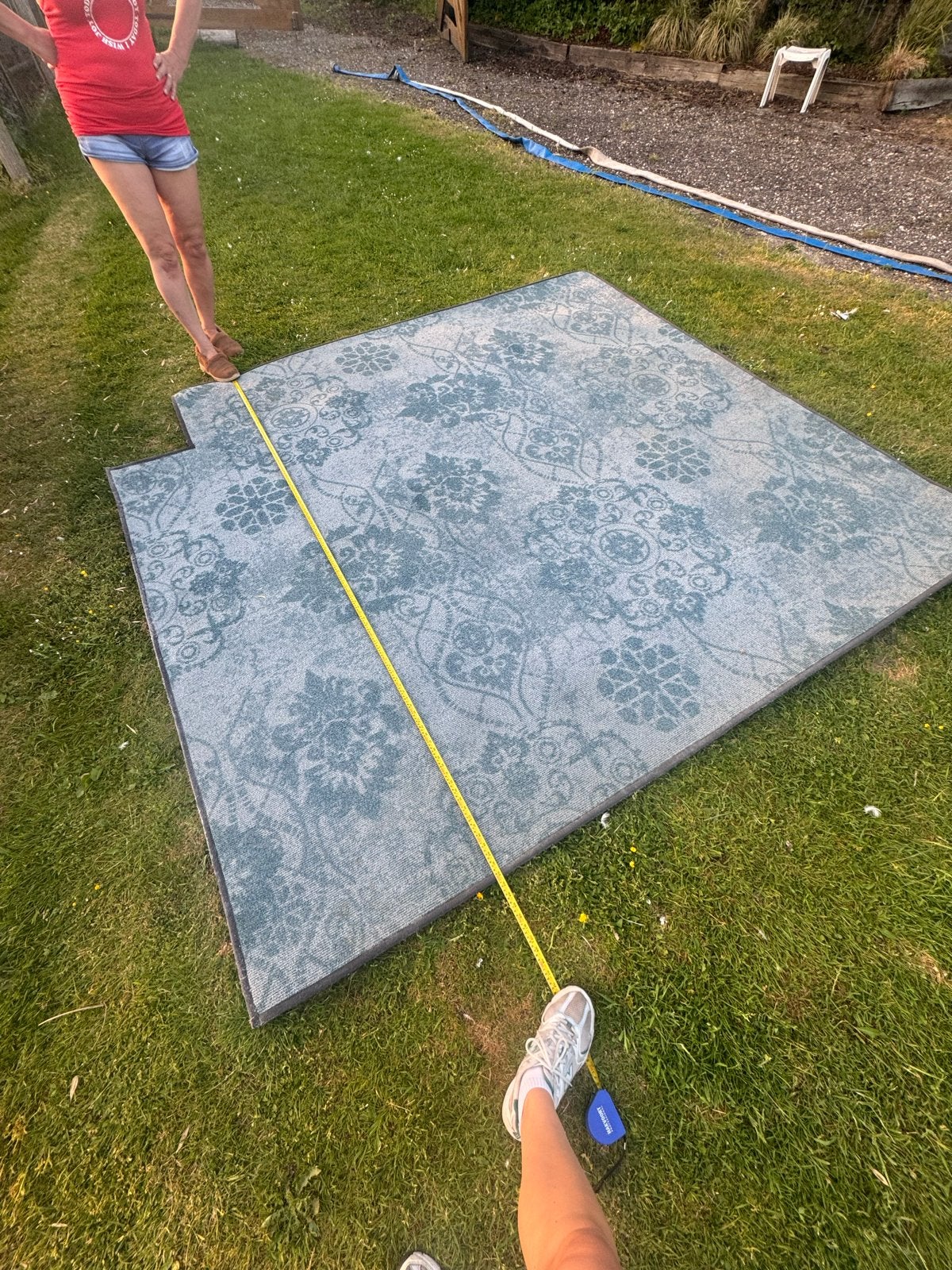 Blauw vloerkleed - Binnen/buiten - Antislip, Ophalen, Gebruikt, Blauw, 150 tot 200 cm