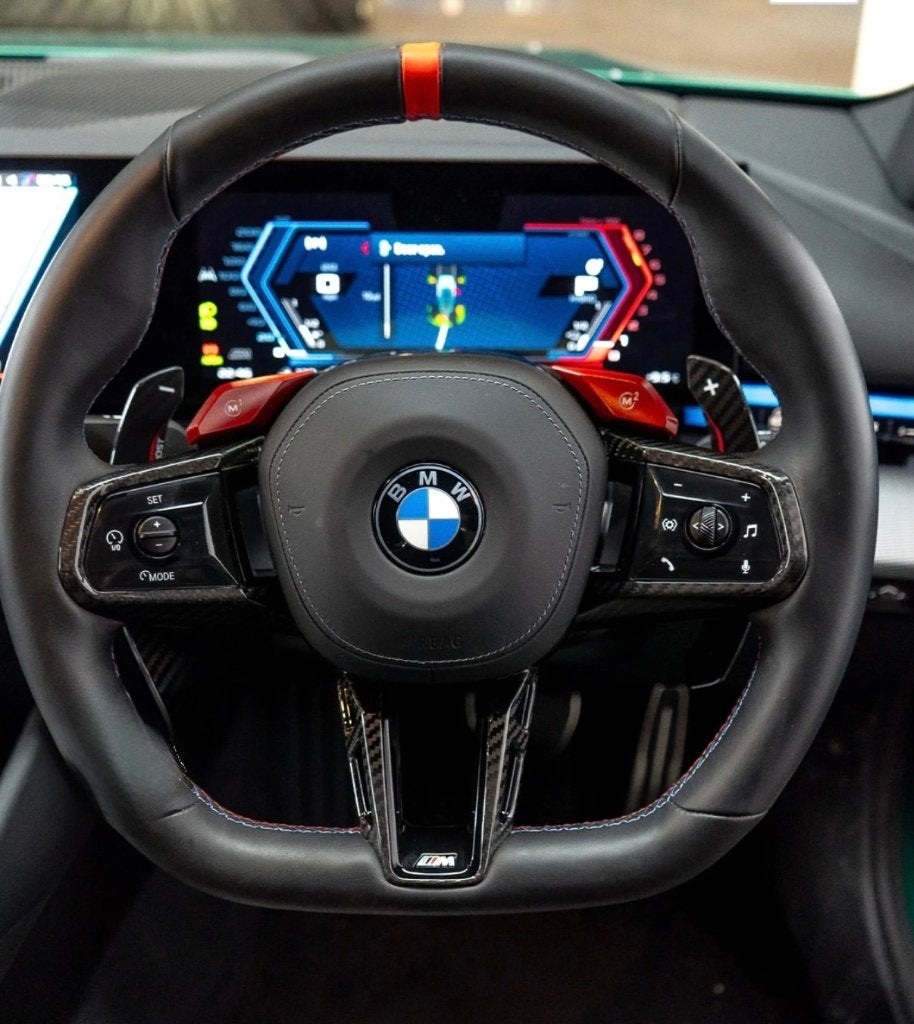 BMW M5 G90/G99 M-Performance carbon stuur cover en flippers, Ophalen of Verzenden