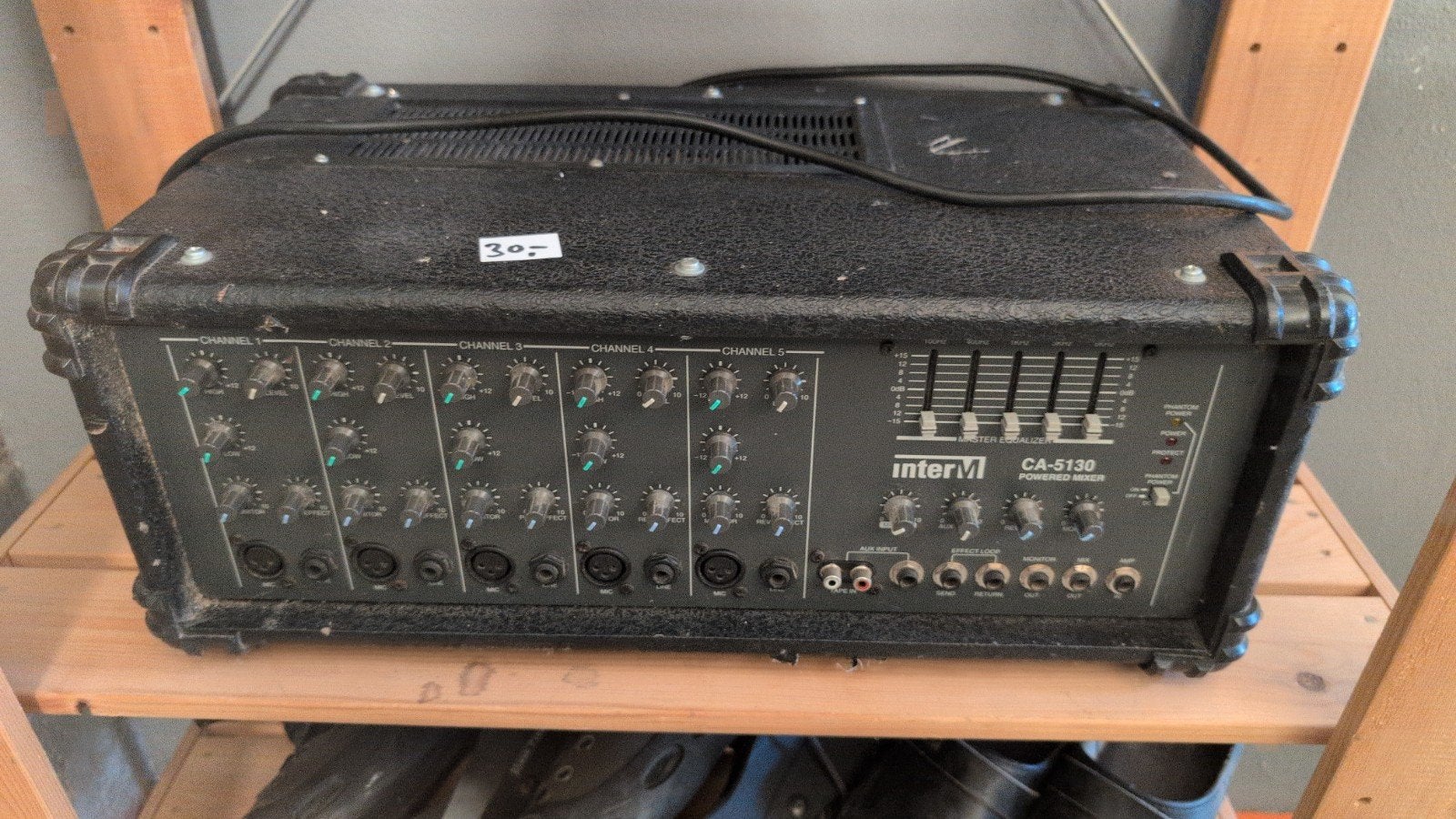 Inter-M CA-5130 Powered Mixer - Gebruikt, Ophalen, Gebruikt, 5 tot 10 kanalen, Microfooningang