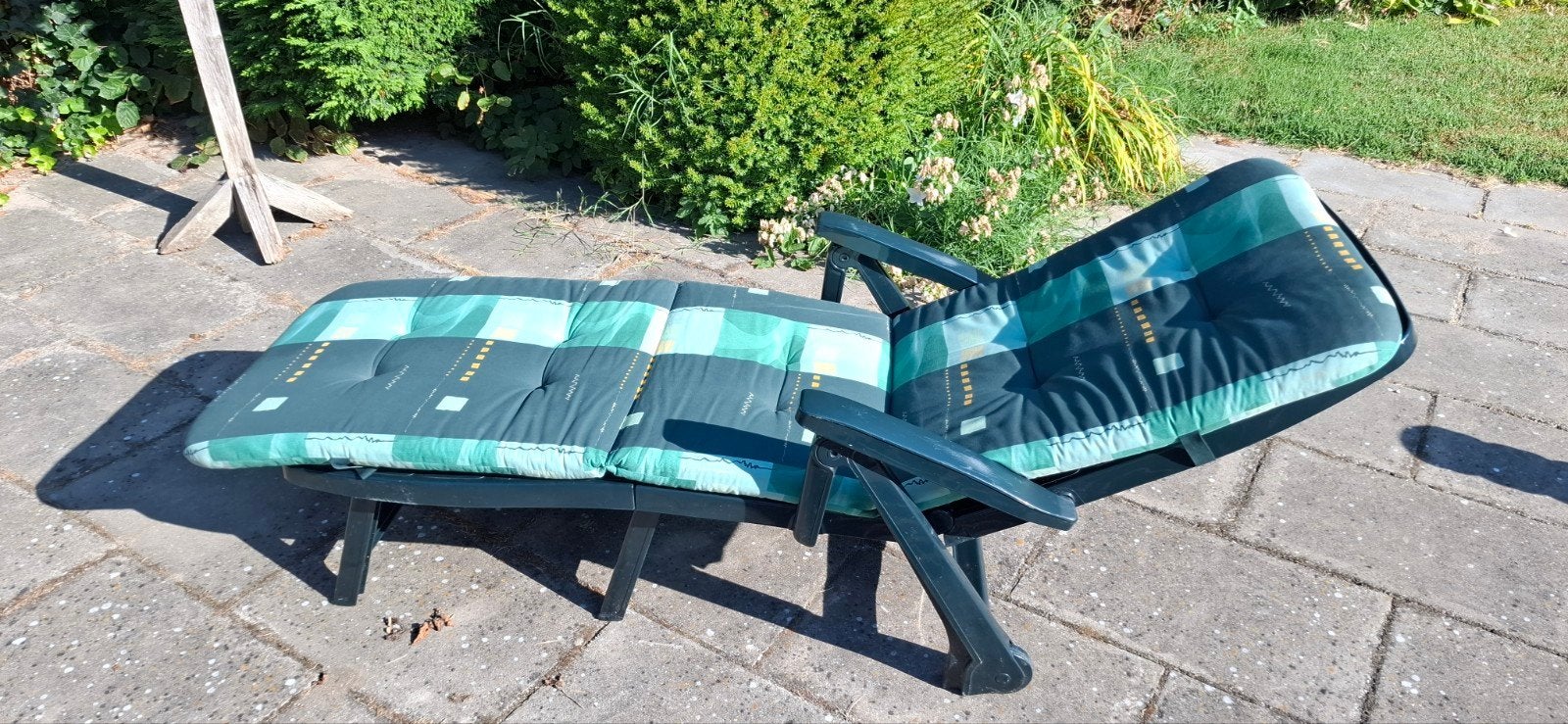 Verstelbare ligstoel met kussen Jardin - Ideaal voor de tuin, Ophalen, Gebruikt, Kunststof, Verstelbaar