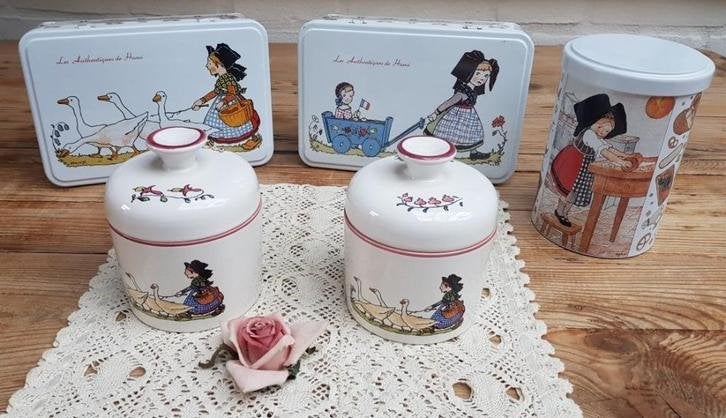 Nog 1 Vintage Hansi Foie Gras / pate pot, ganzen & bloemen, Ophalen of Verzenden