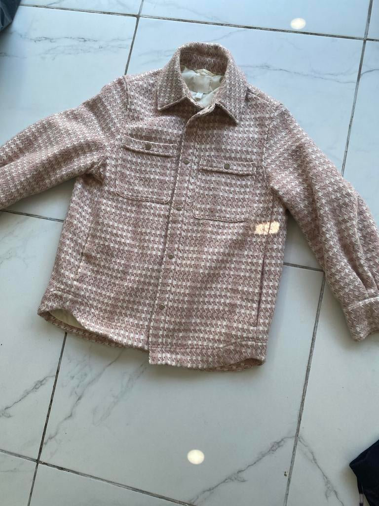 H&M Geruite Overshirt Jasje Maat S, Ophalen of Verzenden, Zo goed als nieuw, Maat 36 (S), Roze