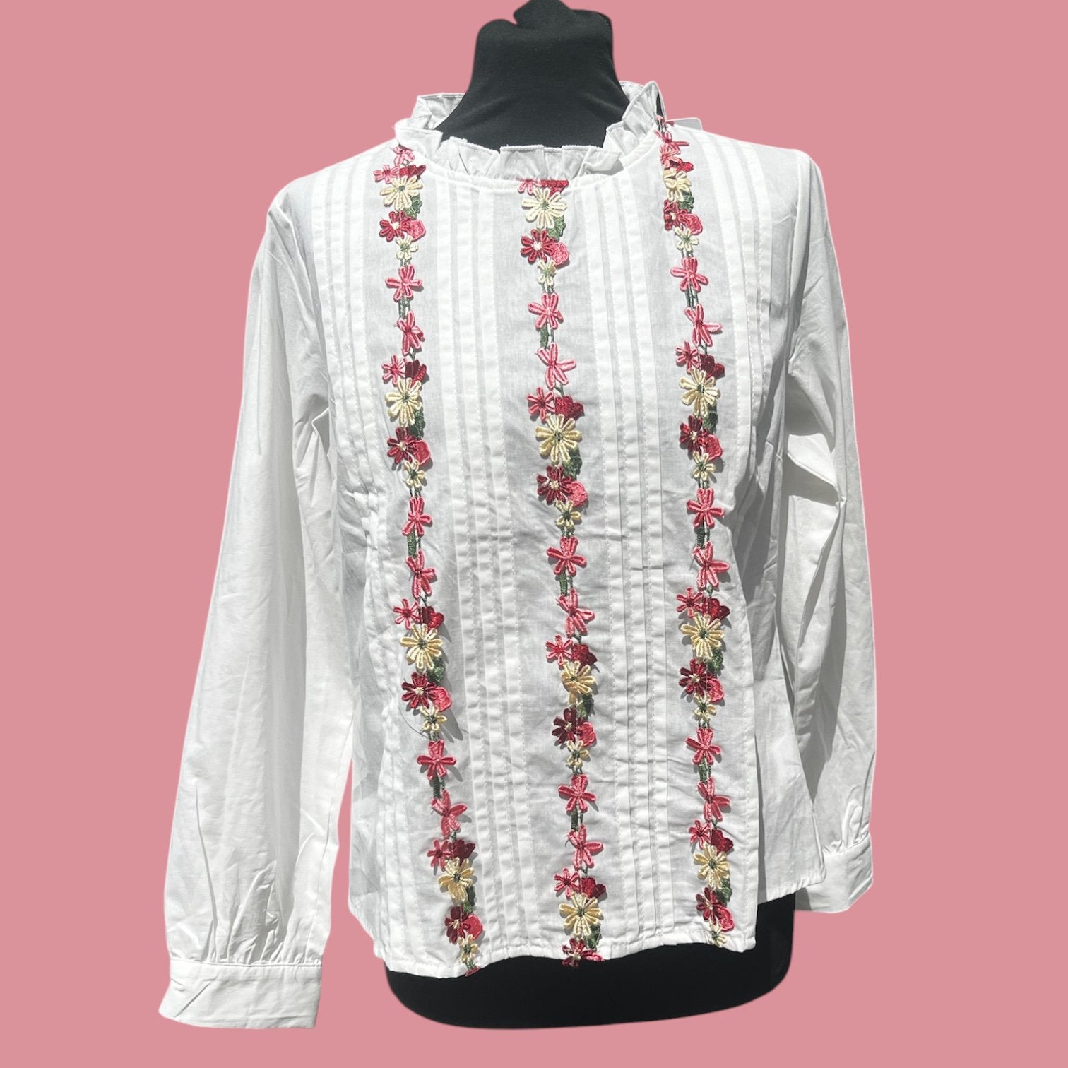 Nieuw folklore bloesje  mt 38 /40 met kaartje 50%, Kleding | Dames, Ophalen of Verzenden, Nieuw, Maat 38/40 (M), Wit
