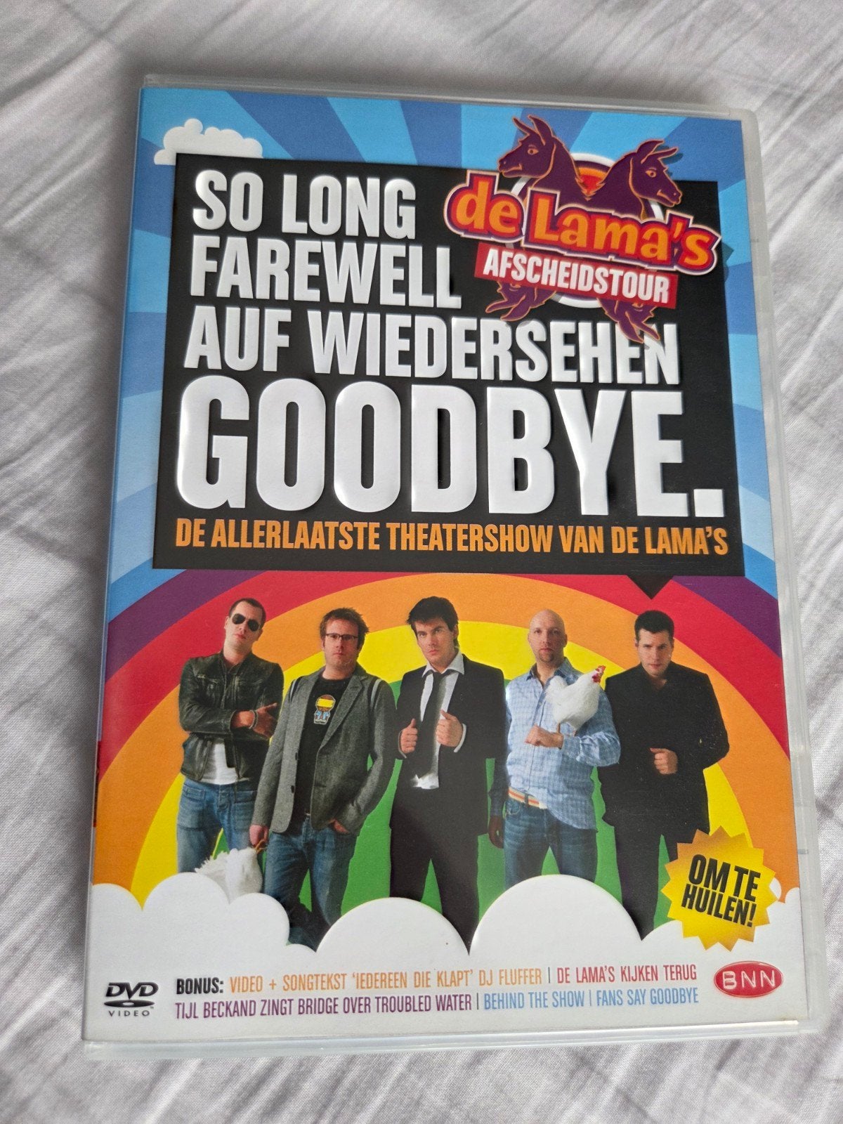 De Lama's Afscheidstournee: So Long Farewell Goodbye DVD, Gebruikt, Alle leeftijden, Inclusief doosje, Cabaret
