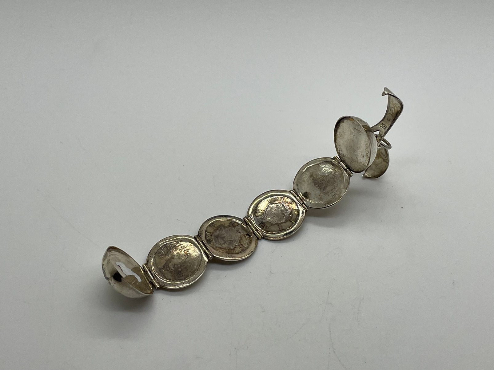 E574 Prachtige zilveren ORB hanger foto medaillon, Overige voorstellingen, Ophalen of Verzenden, X, Zilver