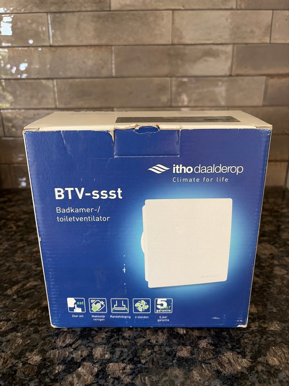 Itho Daalderop BTV-ssst Badkamer-/Toiletventilator Nieuw, Ophalen of Verzenden, Nieuw, Ventilator