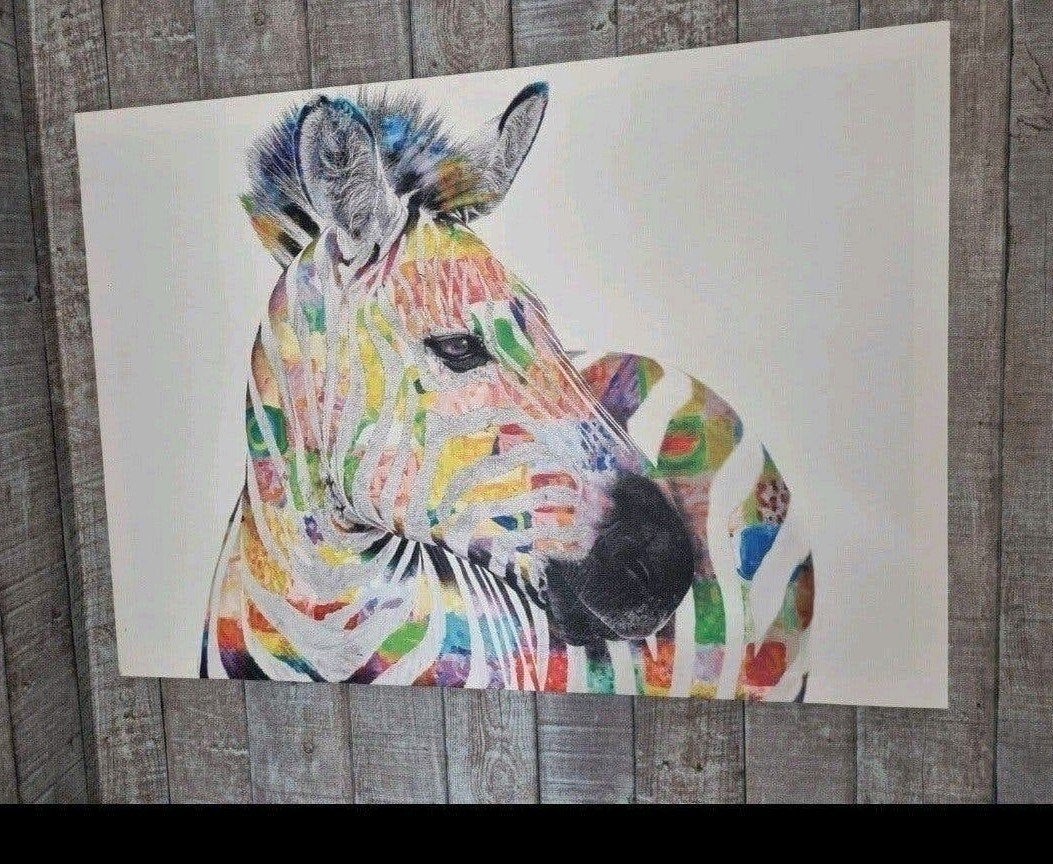 schilderij zebra, Ophalen, Zo goed als nieuw