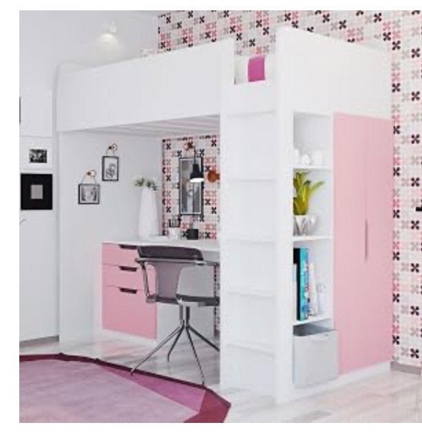 Hoogslapers Polini kids (2 stuks in blauw en roze), Ophalen, Gebruikt, Hoogslaper