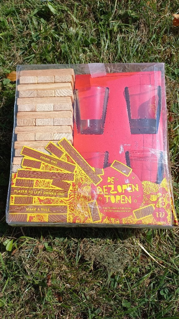 Jenga drankspelletje De Bezopen Toren 18+, Ophalen of Verzenden, Zo goed als nieuw