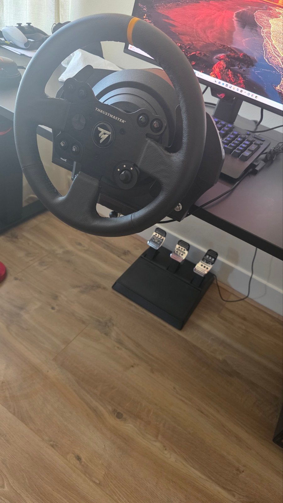 Thrustmaster Tx Leather edition, Racestuur, Gebruikt, Force feedback, Ophalen of Verzenden