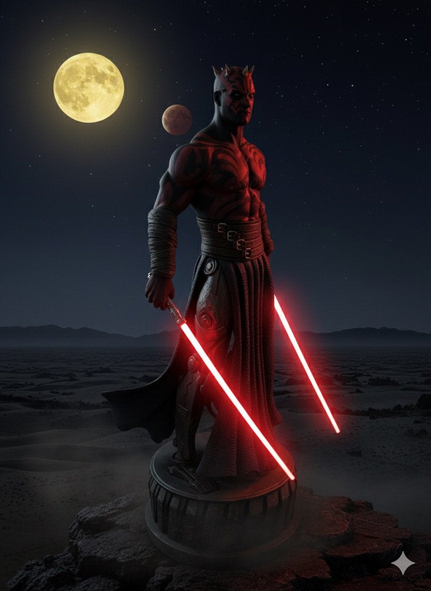 DARTH MAUL - handpainted, Verzamelen, Ophalen of Verzenden, Zo goed als nieuw, Fantasy