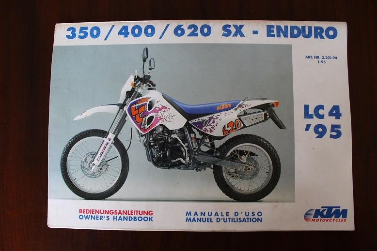 KTM 350 400 620 SX LC4 1995 owner's handbook bedienungs, Motoren, Ophalen of Verzenden, Overige merken
