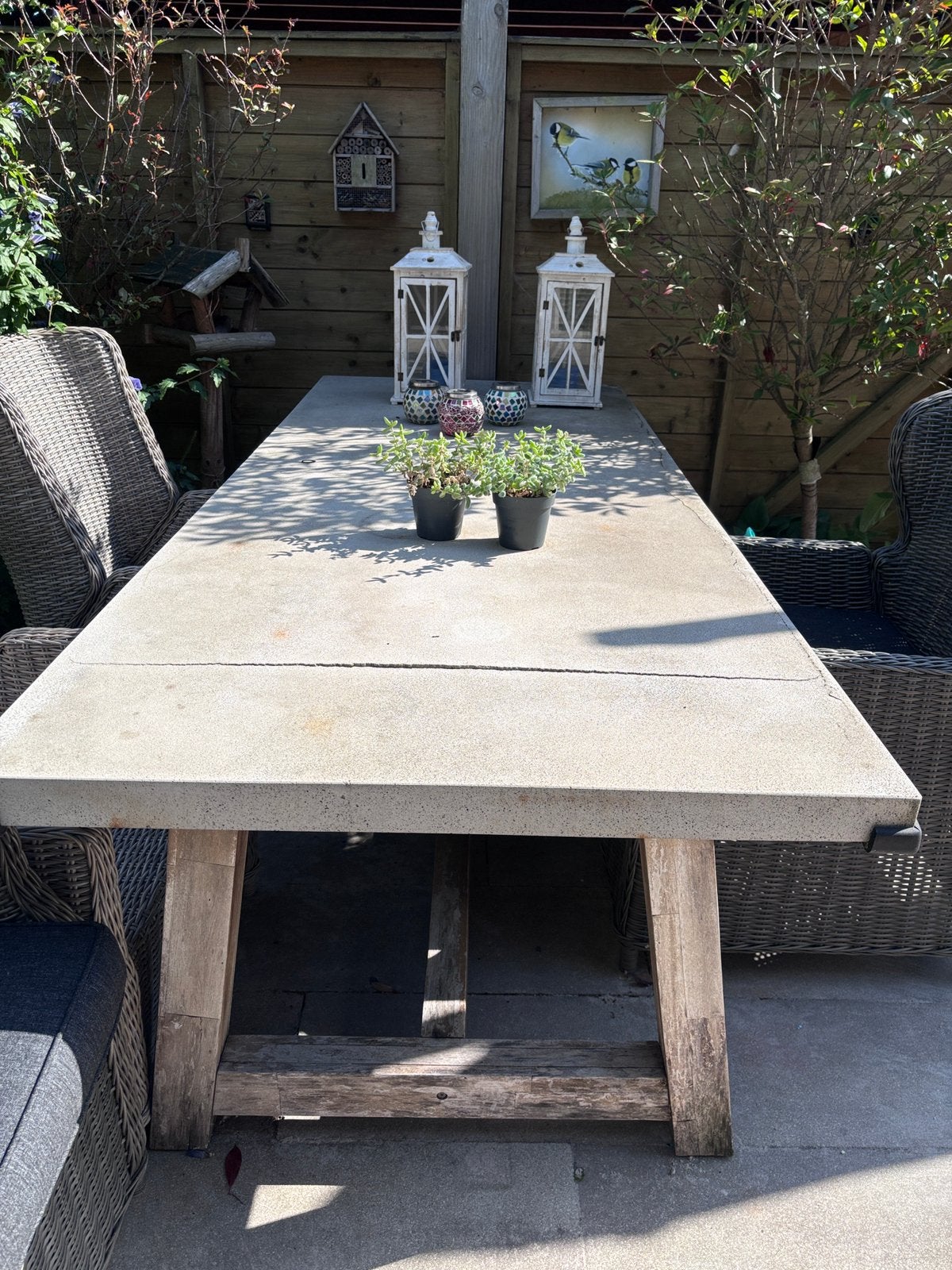 Gratis Tuintafel polystone, Ophalen, Gebruikt, Rechthoekig, Hout