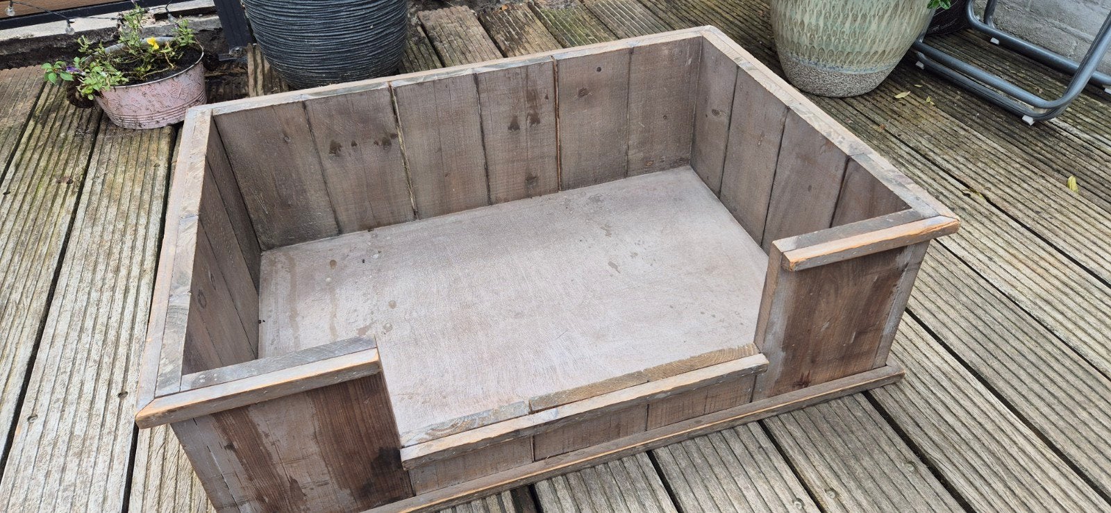 Mooie houten hondenmand, Ophalen, Zo goed als nieuw, Overige