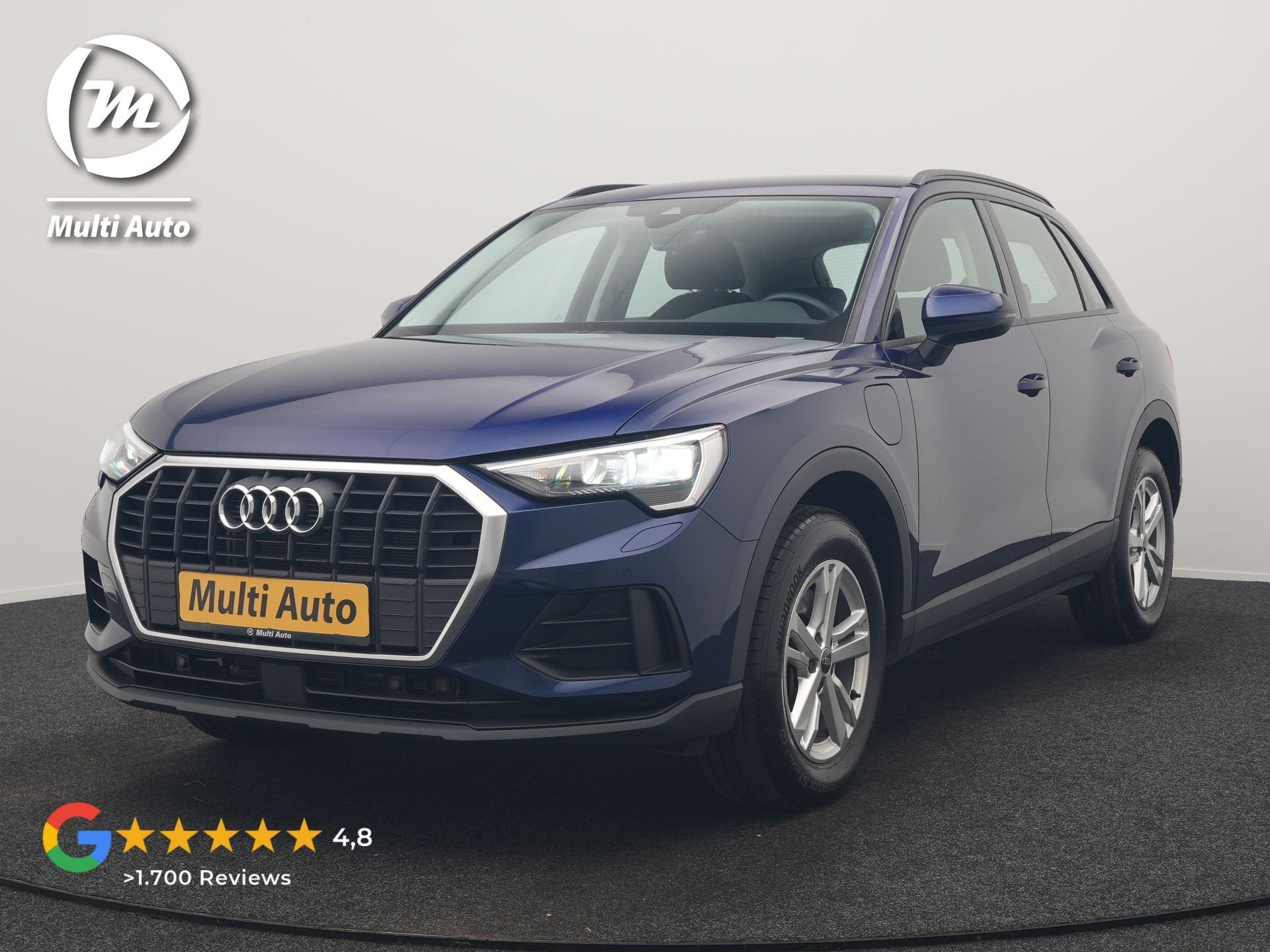 Audi Q3 45 TFSI e edition PHEV 245pk Dealer O.H | Trekhaak a, Auto's, Stof, Zwart, Blauw, Hybride Elektrisch/Benzine
