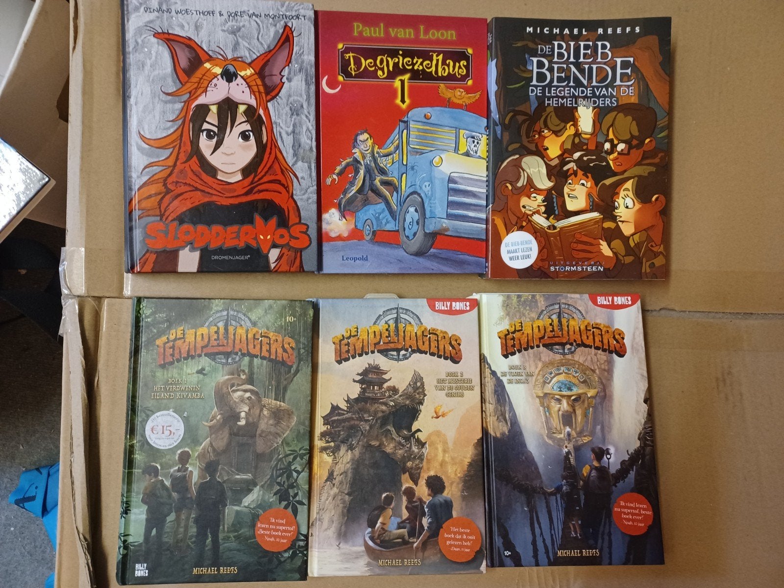 Spannende tienerboeken: De Tempeljagers, Sleddervos & meer!, Verzenden, Gelezen, Michael Reefs, Paul van Loon, Dinand Woesthoff
