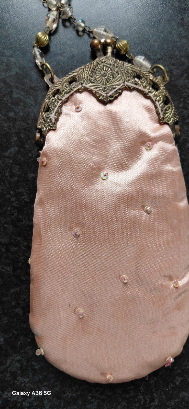 Vintage Roze Avondtasje met Kralen en Borduurwerk, Antiek en Kunst, Verzenden