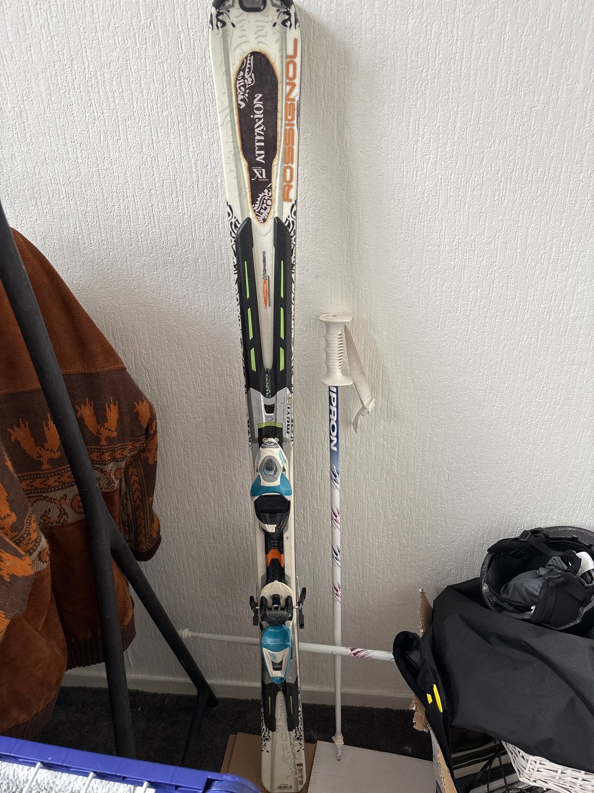 Rossignol ski's met stokken - goed geslepen, Ophalen, 160 tot 180 cm, Gebruikt, Rossignol