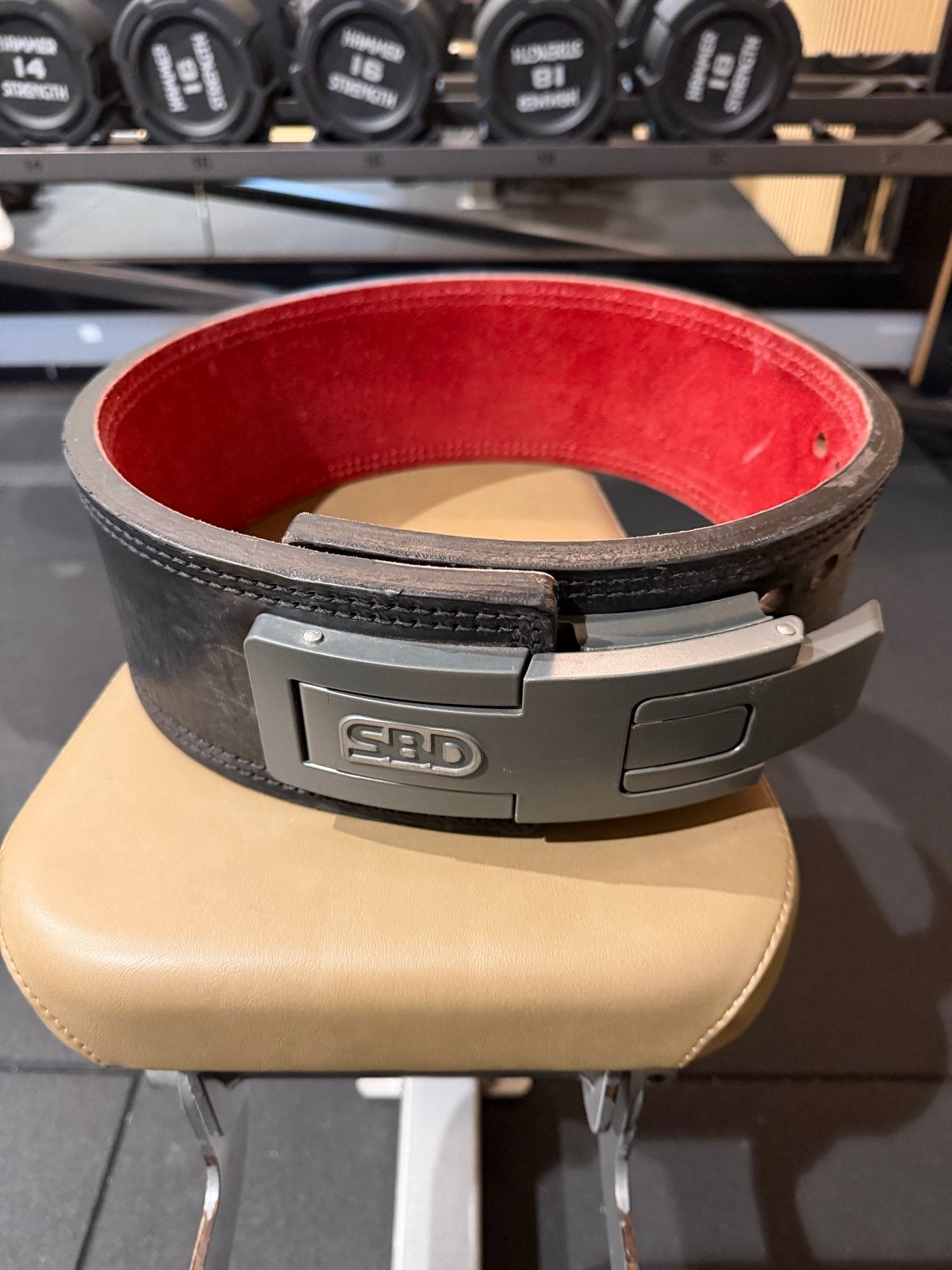 SBD Powerlifting Belt - Maat M, Ophalen of Verzenden, Gebruikt, Rug, Halterriem
