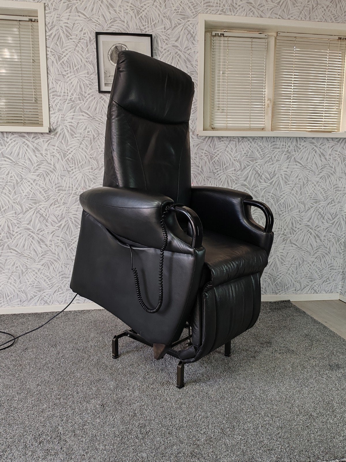 Fitform leren large sta op stoel relax fauteuil met garantie, Gebruikt, Fitform, Onbekend, Ophalen of Verzenden