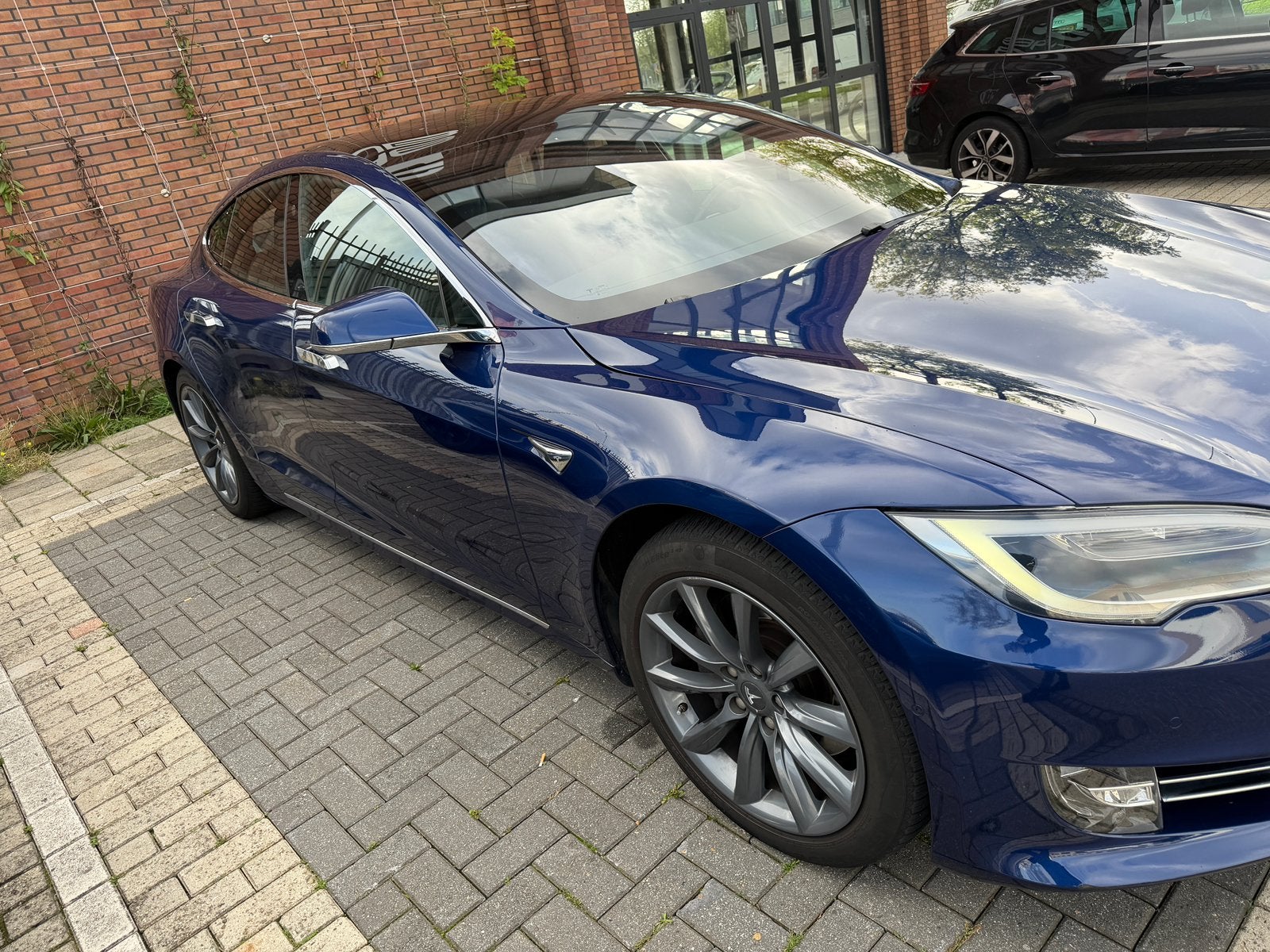 Tesla Model S 2018 Blauw, Auto's, Leder en Stof, Origineel Nederlands, Elektrisch, Vierwielaandrijving