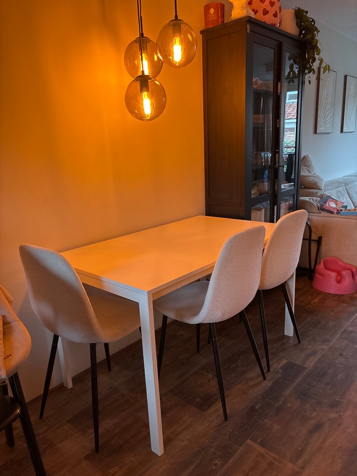 Witte IKEA tafel, Ophalen, Gebruikt, 100 tot 150 cm, 50 tot 100 cm