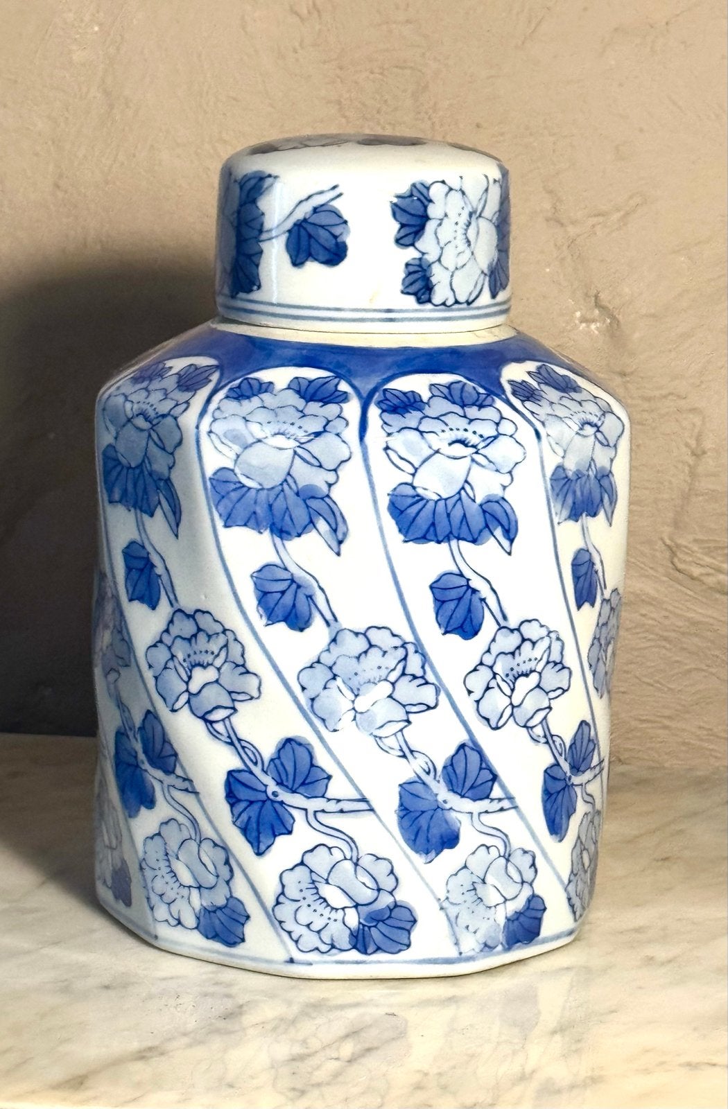 Chinese Gemberpot - Blauw-wit porselein - 21 cm hoog, Ophalen of Verzenden