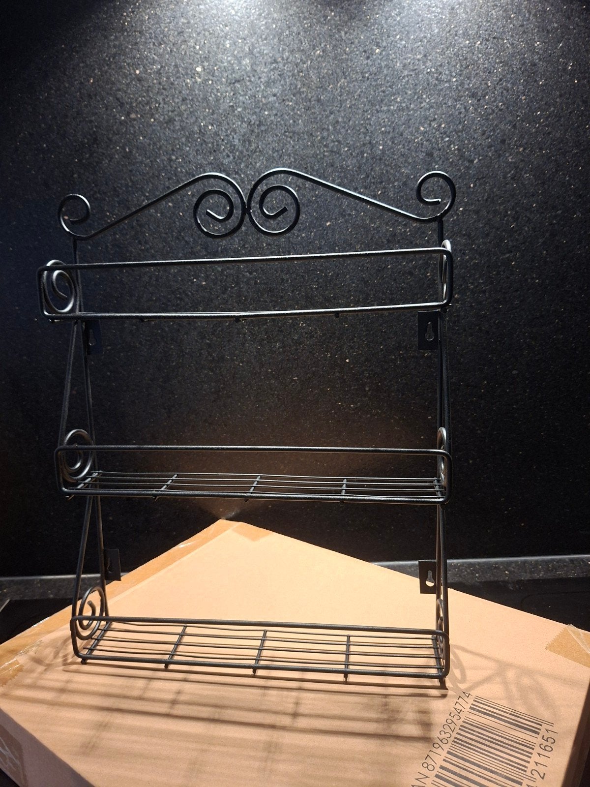 Zwart metalen kruidenrekje - nieuw in doos, Ophalen, Nieuw