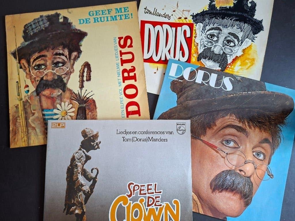 DORUS (Tom Manders) 4 prima LP's voor 1 tientje, LP, Gebruikt, Cabaret of Kleinkunst, Ophalen of Verzenden