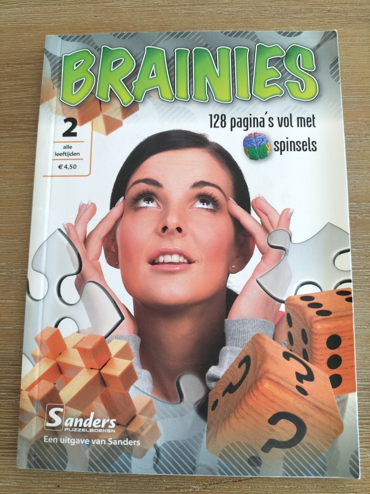 Sanders Puzzelboek  Brainies 2, Ophalen of Verzenden, Minder dan 500 stukjes