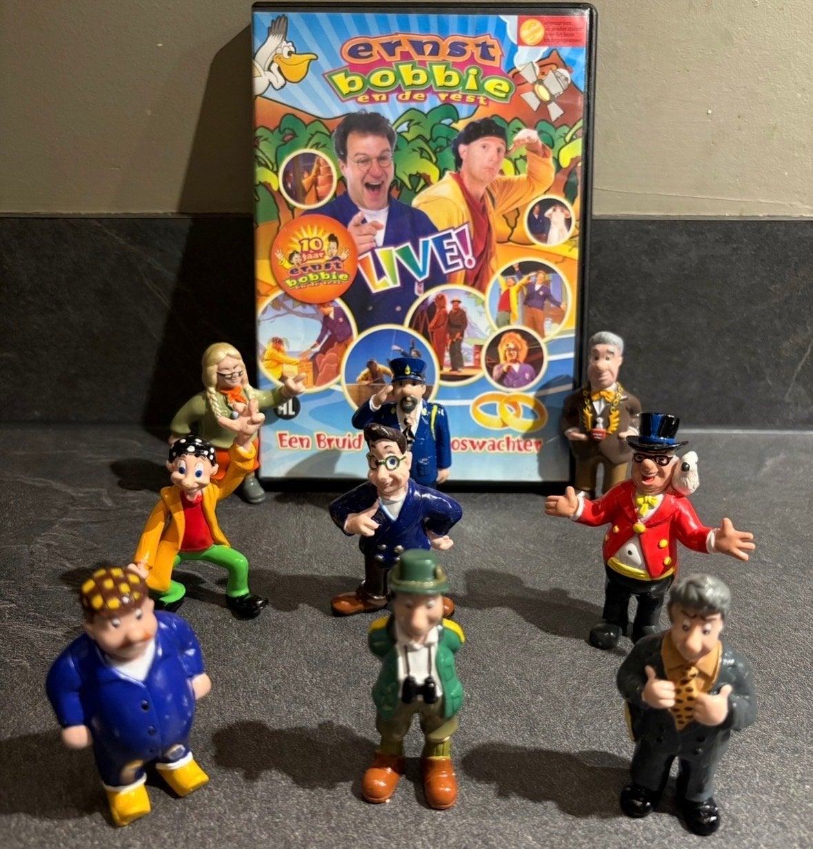 Complete Ernst en Bobbie PVC set met DVD, Ophalen of Verzenden, Gebruikt