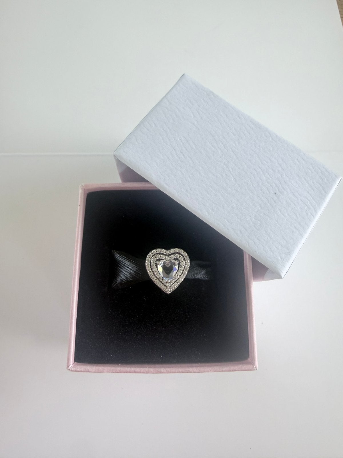 Pandora hart bedel #2, Sieraden, Tassen en Uiterlijk, Ophalen of Verzenden, Zo goed als nieuw, Zilver, Pandora