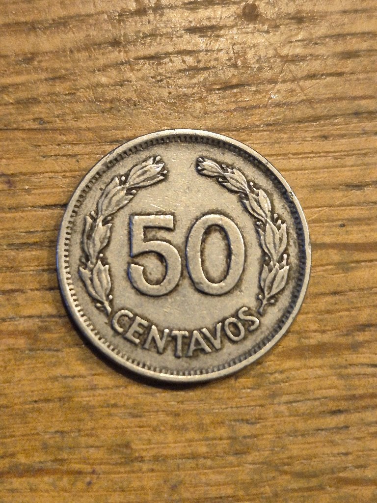 Ecuador - 50 Centavos 1963, Ophalen of Verzenden, Zuid-Amerika