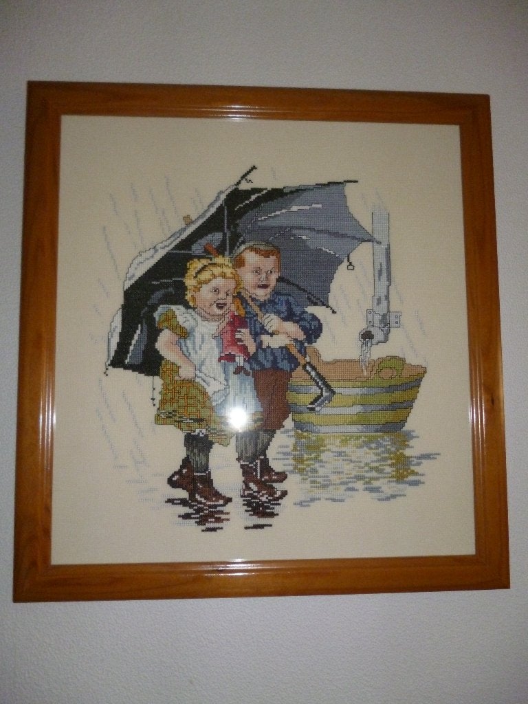handgeborduurde ot en sien in lijst z.g.a.n., Ophalen of Verzenden, Overige typen