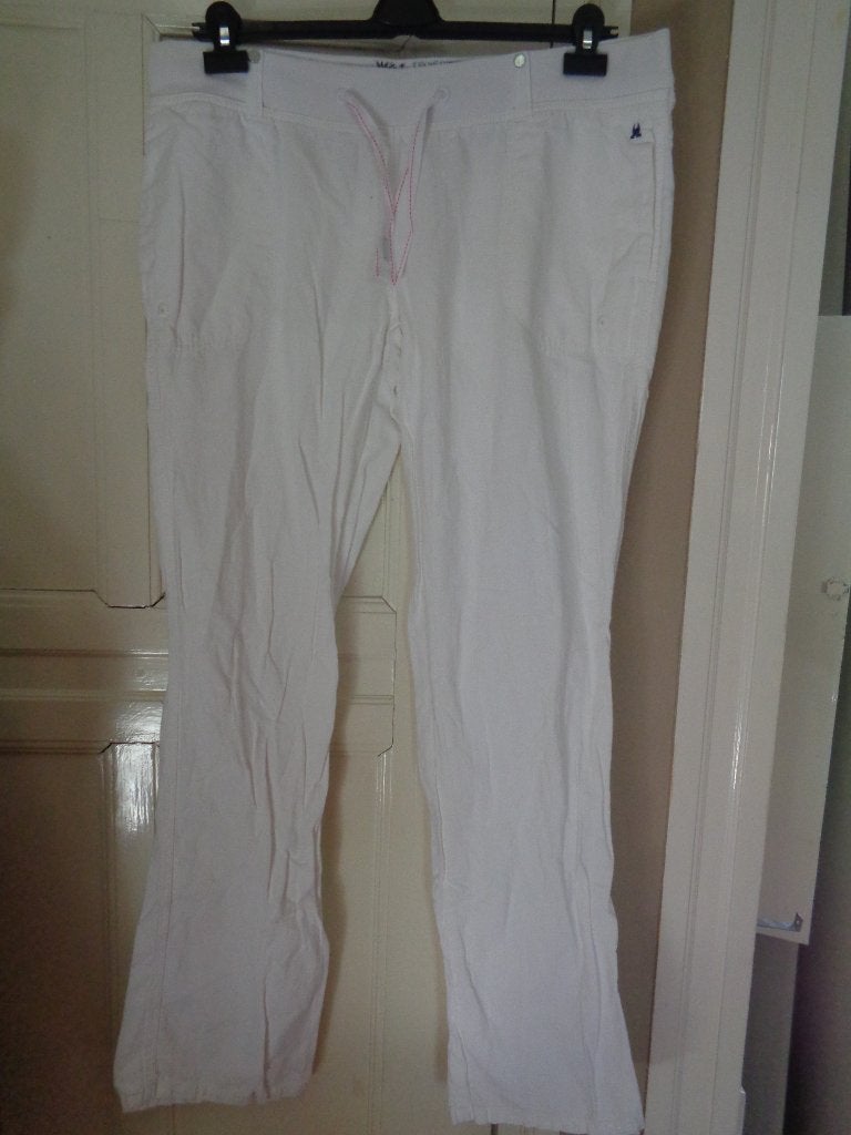GAASTRA ritsloze linnen broek:mt 44, Gaastra, Wit, Maat 42/44 (L), Ophalen of Verzenden