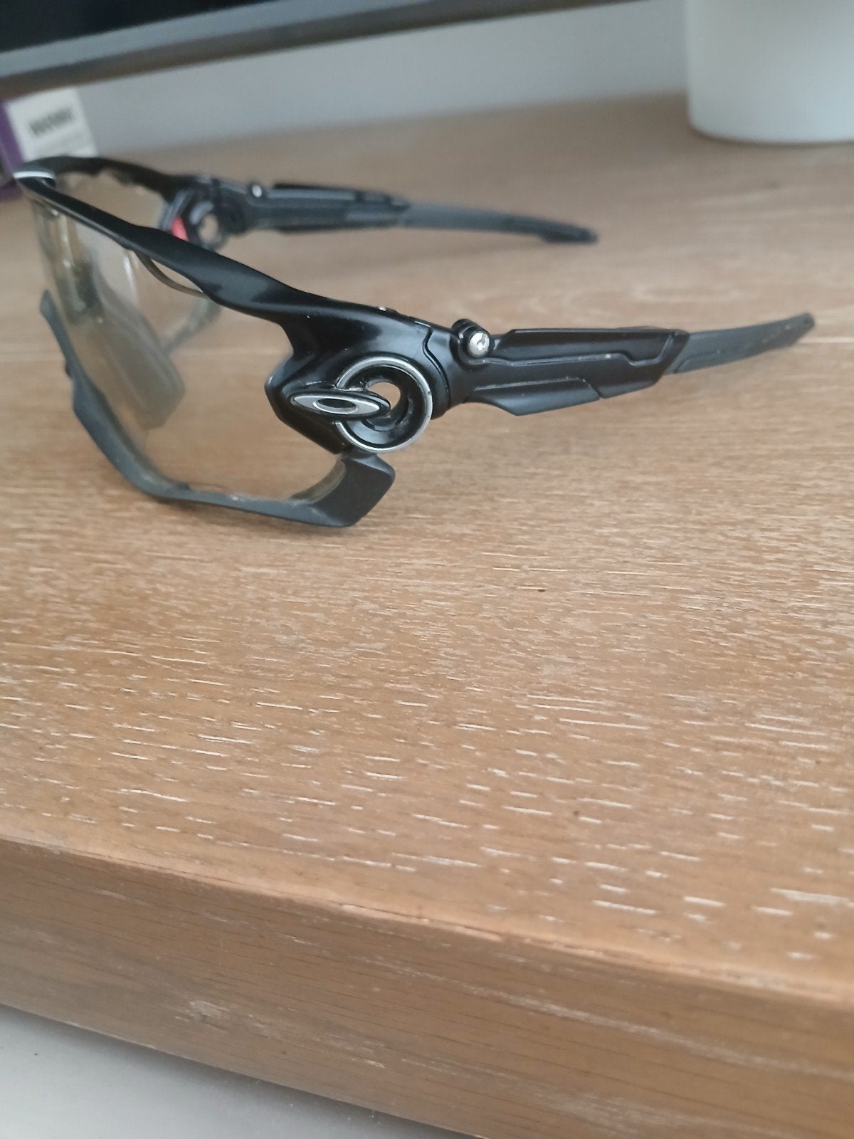 Oakley Jawbreaker Fietsbril - Gepolijst Zwart, Clear to PH, Ophalen, Gebruikt, Overige maten, Oakley