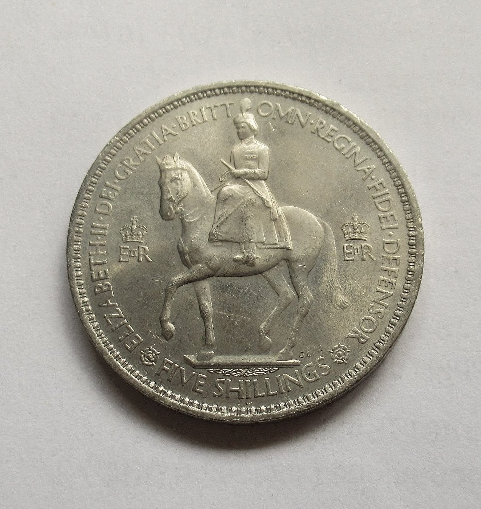 Verenigd Koninkrijk 5 shillings 1953, Verzenden, Overige landen