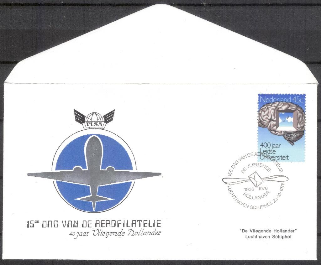 15e dag aerofilatelie - 40 jaar Vliegende Hollander 1976, Postzegels en Munten, Verzenden, Envelop